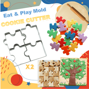 Eat and play cookie mold