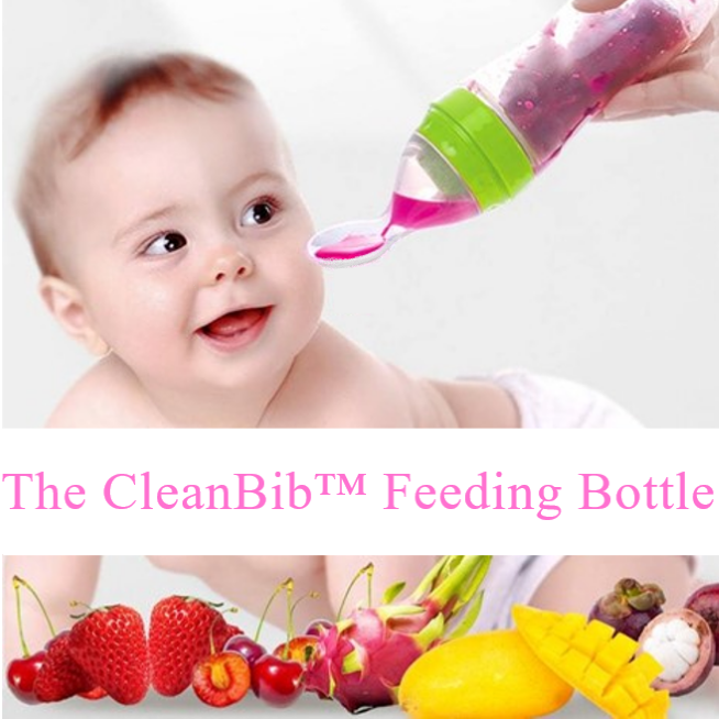 The CleanBib™ Feeding Bottle